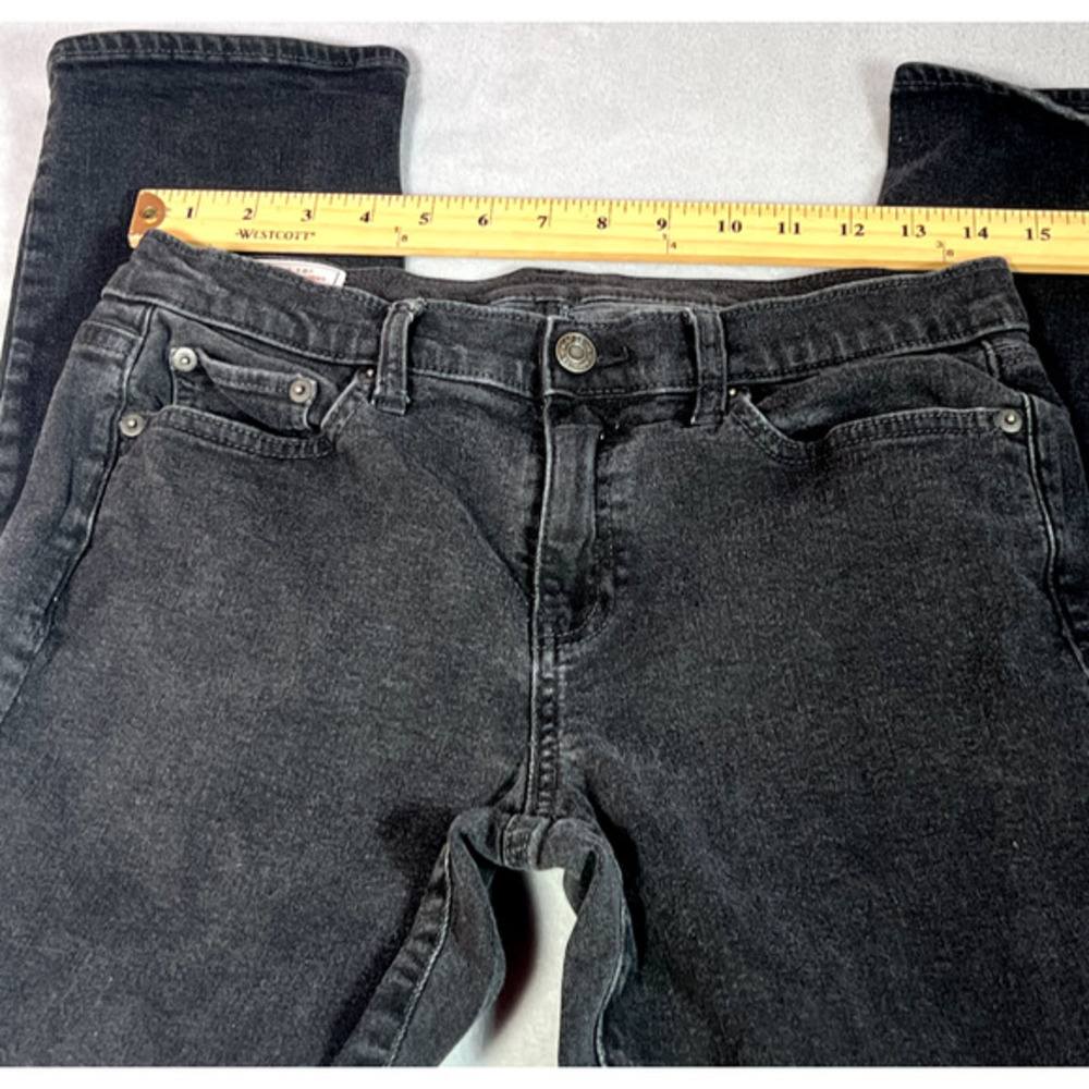 Gap Jeans Womens 10 P Faded Black Denim Classic Straight Mid Rise Stretch - Picture 11 of 14